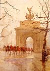 Famous Corner Paintings - Hyde Park Corner, With Household Cavalry